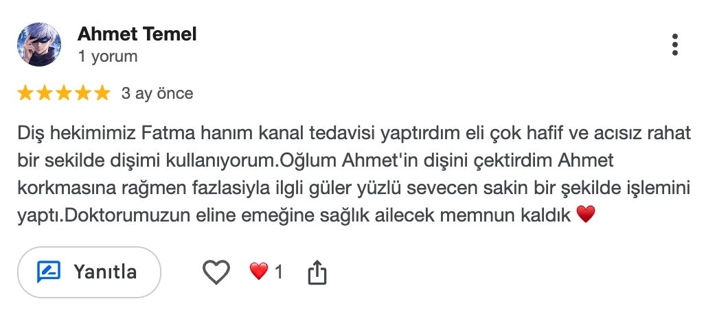 Google yorumu